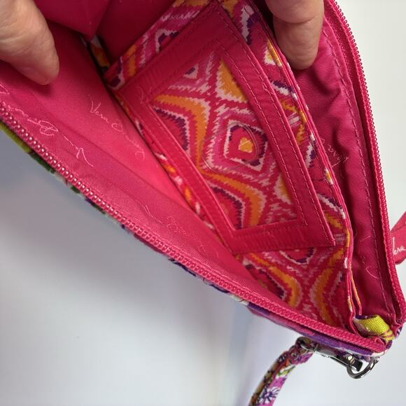 Vera Bradley Zip Zip Wristlet Clementine Floral Pattern Multi-Pocket Wallet - Picture 4 of 5